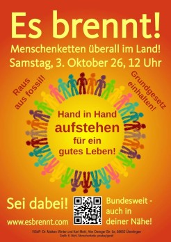 Menschenkette "Es brennt!"